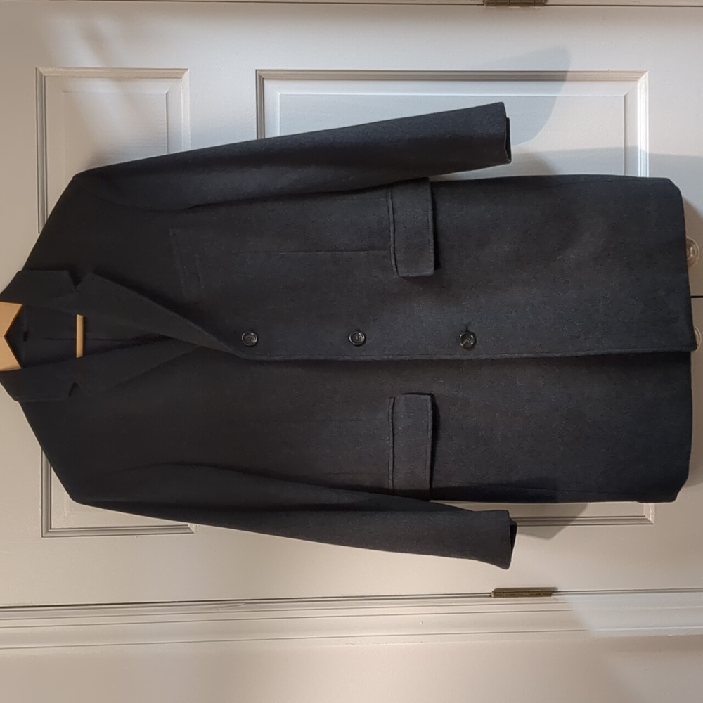 JCrew Charcoal Wool And Cashmere Coat